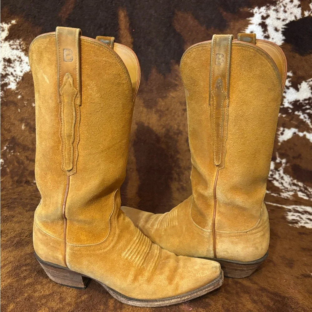 Lucchese Classic Cognac Suede 13” Boot - Picture 2 of 7